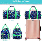 Gym Travel Duffle Bag for Girls - Gymnastics Sports Dance Bag with Shoe Compartment & Wet Pocket Panda Kids Travel Bag Teens Weekender Sleepover Carry On Bag