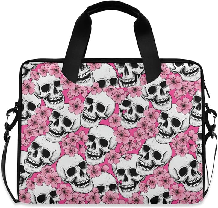 MNSRUU Laptop Bag for 15.6 inch Black Gothic Bats