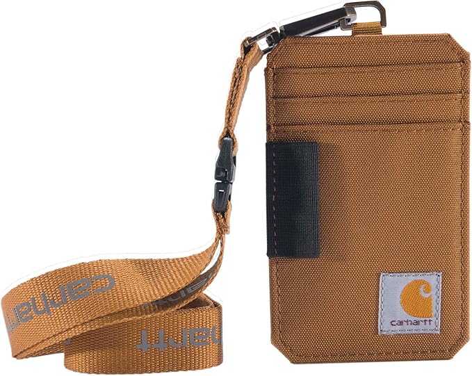Carhartt 700D Nylon Duck ID Holder and Lanyard, W/Mesh ID Window for Quick Access