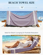 LANE LINEN Beach Towel 2 Pack - Pool Towel Oversized, Pre-Washed Extra Large Beach Towels, Sandless Beach Towel, Quick Dry Travel Towel, Large Pool Towels, 39"x71" - Day Break