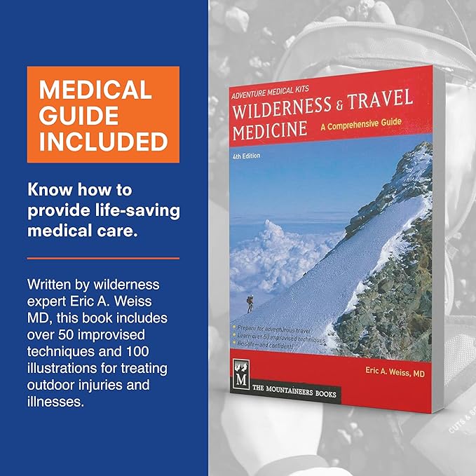 Adventure Medical Kits Mountain Series, Backpacker Medical Kit - 96 Pieces, blue/orange, one size (0100-1003)