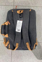CoolBELL 17.3 Inches Convertible Laptop Messenger Bag Shoulder Bag Canvas Backpack Oxford Cloth Multi-Functional Briefcase For Men Women (Canvas Black)