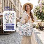 Corduroy Tote Bag for Women,Large Capacity Cute Tote Bags With 6 Pockets,Crossbody Shoulder Handbag for Work Travel Gym
