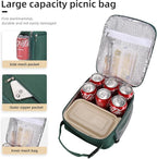 Lovoeo Lunch box Lunch bag for men women Insulated Lunchbox Lunch bags for Work Picnic Travel(Deep green)