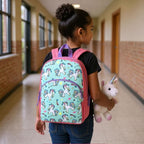 Trail maker 15 Inch Kids Backpacks for Boys & Girls | Preschool, Kindergarten, Elementary School Backpacks with Adjustable, Padded Straps (Upbeat Unicorns)