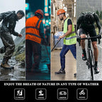Men's Hi Vis Safety Rain Jacket Reflective Rain Suits For Men Waterproof Breathable Lining Oxford Fabric Work Wear
