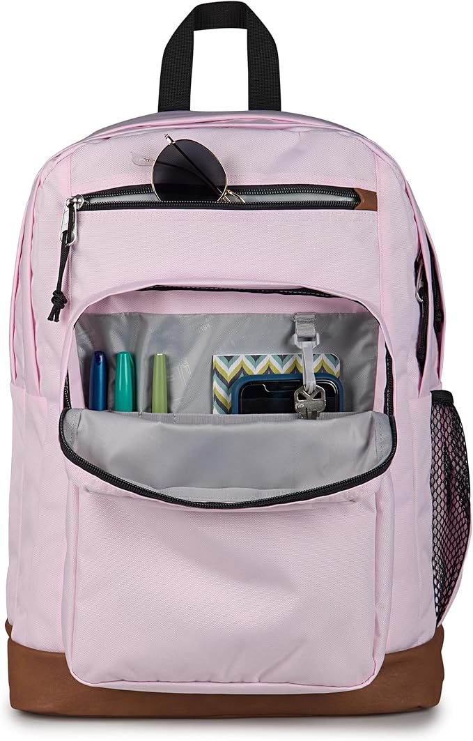 JanSport Cool Backpack with 15-inch Laptop Sleeve, Large Computer Bag Rucksack with 2 Compartments, Ergonomic Straps, Pink Ice