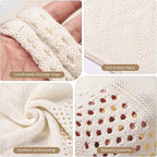 WantGor Crochet Bags, Beach Mesh Tote Bag Womens Shoulder Shopping Handbag Casual Travel Totes Bag Foldable Hobo Bags