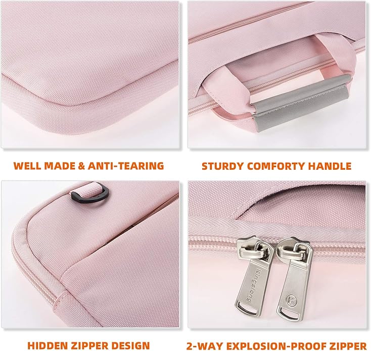 KINGSLONG Laptop Bag, Laptop Case Sleeve with strap, Laptop Case Bag Lightweight Slim Computer Bag Notebook Carrying Cover