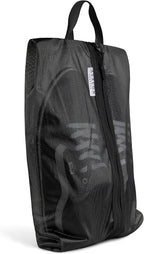 Shoe Bags for Travel - Footwear Organizer for Suitcases, Gym, Work Trips (Black Mesh)