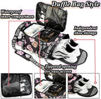Gym Duffle Bag Backpack with Shoe Compartment,4 ways Travel Backpack for Women and Men,Multi-Functional Weekender bag with Waterproof Layer&Laptop Compartment for Fitness, Travel,Camping