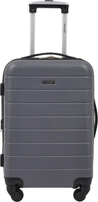 Wrangler Smart Spinner Hardside Luggage, 22-Inch Carry-On, Quiet Shade