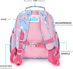 mibasies Toddler Backpack for Girls 2-4: Preschool Kindergarten Backpack - Cute Kids Backpacks for Girls - Rainbow Blue