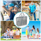 SRISE Mesh Beach Bag - Large Beach Tote Bag for Family Beach Bag for Toys & Vacation Essentials