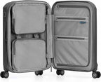 Traveler's Choice Pagosa Hardshell Expandable Luggage with Spinner Wheels, Gray, 22-Inch Carry-on
