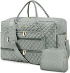 Travel Duffle Bag Weekender for Women - 38L Carry-On Overnight Personal Item Bag with Shoe Compartment & Wet Pocket Weekend Tote Bags with Toiletry Hospital Bags for Labor and Delivery