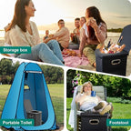 Ann Katy Upgrade XL Portable Toilet for Adults, Extra Large Portable Travel Floding Toilet, Camping Tall Toilets with Lid for Adults and Kids Compact Potty for Car,Hiking,Beach and Camping