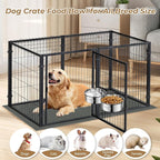 Dog Crate Water Food Bowl No Spill,2 Pack Hanging Dog Bowls for Kennel,Dogs Crate Water Feeder Dish,Stainless Steel Kennel Dogs Bowls Mountable for Cats Bunny Ferret Bird