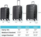 American Tourister Stratum 2.0 Expandable Hardside Luggage with Spinner Wheels, Jet Black, Carry-on
