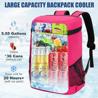 Backpack Cooler Insulated Leak Proof, Lightweight Soft Sided Cooler Backpack for Men Women, Waterproof Beach Cooler Bag Lunch Backpack for Camping Hiking Picnic Fishing Travel Outdoor