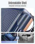 LIGHT FLIGHT Carry On Luggage 22x14x9 Airline Approved, Durable Hard Shell Carry On Suitcases with Wheels, Expandable Hardside Lightweight Travel Luggage with TSA Lock 20 Inch Carry on, Dark Blue