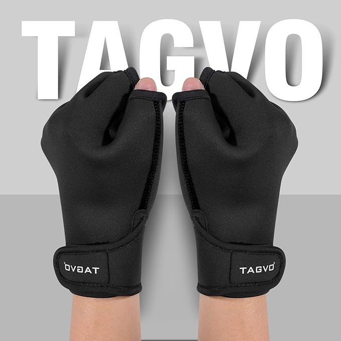 TAGVO Aquatic Gloves for Helping Upper Body Resistance, Webbed Swim Gloves Well Stitching, No Fading, Sizes for Men Women Adult Children Aquatic Fitness Water Resistance Training