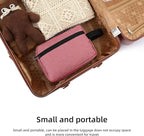 Icramsy Travel Toiletry bag Toiletry bag for women men Hanging Cosmetic bag Travel accessories for Women Men (Dusky pink)