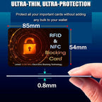 SaiTech IT 10 PK RFID Blocking Cards Protect Your Entire Wallet, Purse, and Cards from NFC Contactless Theft Wallet for Men & Women - Orange Black (10 Pack SL)