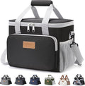 Lifewit Medium Lunch Bag, Insulated Lunch Box, Soft Cooler Cooling Tote for Adult Men Women, Gray and Black 12-Can (9L)