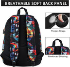 SUPACOOL Casual Laptop Backpack for Men and Women, School Backpack for Boys and Girls, College Bookbag, USB Charging Port, Lightweight Back Pack(Peace)
