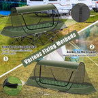 Pop-Up Mosquito Tent for Camping, 1 Person Bug Net Cot Tent, 3s Automatic Setup Screen Net for Adults & Kids, Fits with Camping Cot, Lightweight & Portable for Outdoor Hiking Traveling