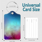 Luggage Tags for Suitcases, 4 Pack Cute PU Leather Suitcase Tag Identifiers TSA Approved with Stainless Steel Loop and Address Card for Baggage Tag for Travel Essentials Starry Sky, by Chelmon