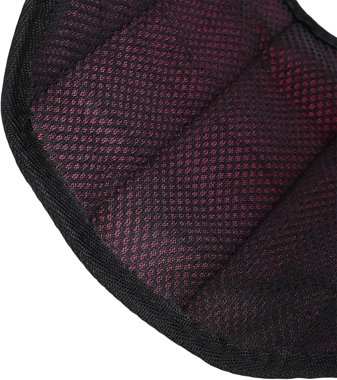 CHICIRIS Foot Hammock for Airplane Travel, Portable Breathable Mesh Footrest with AntiTip Design, 19.69-43.31in Adjustable Length for Office Home and Plane Comfort (Rose Red)