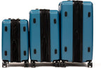 NONSTOP NEW YORK Luggage Expandable Spinner Wheels hard side shell Travel Suitcase Lightweight, TSA Lock, Double USB Port (Teal, Carry-On 20-Inch)