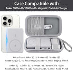 co2CREA Case for Anker Zolo Magnetic Power Bank Wireless Portable Charger, Hard Travel Case Compatible with Anker 5,000mAh / 10,000mAh Magsafe Battery Pack (White Case)