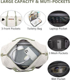 Women Weekender Travel Duffle Bag: Travel Duffel Overnight Bags with Shoe Compartment Large Carry on Tote with Toiletry Bag Weekend Traveling Yoga Gym Hospital Bag for Women with Wet Pocket