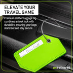 Untethered 4-Pack Luggage Tag Set | Durable Luggage Tags for Suitcases & Travel Bags | Bag Tag & Name ID Identifiers | Suitcase Tags for Easy Luggage Identification