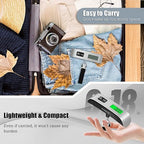 Luggage Scale, 110lbs Portable Digital Luggage Weight Scale, Rubber Pain Suitcase Scales with LCD Display & Temperature for Travel (Sliver)