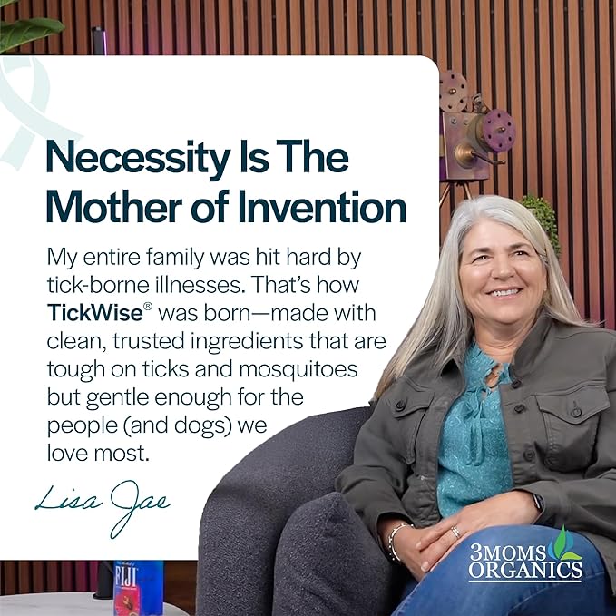 3 Moms Organics, TickWise 8oz Extra Strength Double Whammy 2-Pack - DEET- Free, Tick and Insect Repellent, Plant Based Essential Oils, All Natural Ingredients, Safe for Kids, Adults, Dogs & Horses