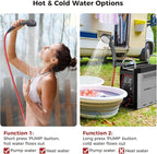 CAMPLUX Nano 3 Ultra, Constant Temperature Portable Propane Water Heater, Rechargeable Water Heater & Shower Pump, CSA Certified Safety, Propane Camping Shower, for RVs, Hiking, Fishing & Glamping