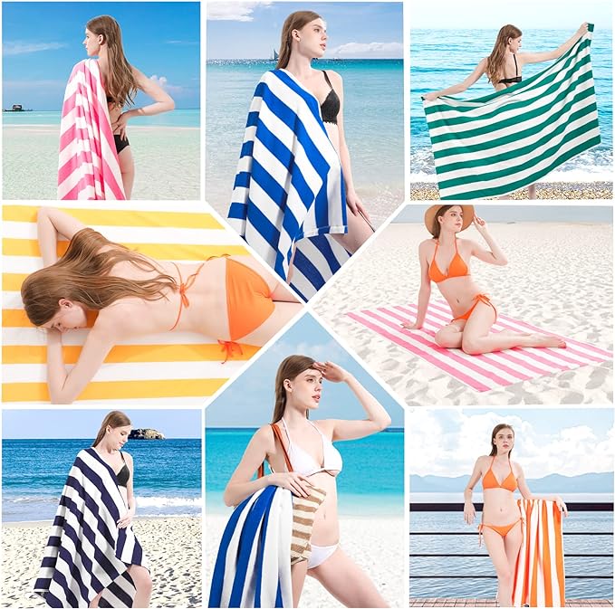 2 Packs Extra Large Beach Towel Bath Towel 72*40 Set Bathroom Sheets Oversized Quick Dry Soft Thick Xl Big Giant Microfiber Terry Bulk Blanket Clearance Absorbent Turkish Toallas De Playa NOT Cotton