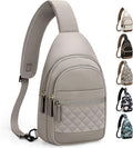 Capolo Sling Bag for Women Men Waterproof Crossbody Bags for Women Trendy Casual Fanny Pack with Convertible Shoulder Strap Chest Bag for Travel Hiking(Grey, Medium)