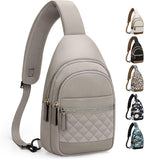 Capolo Sling Bag for Women Men Waterproof Crossbody Bags for Women Trendy Casual Fanny Pack with Convertible Shoulder Strap Chest Bag for Travel Hiking(Grey, Medium)