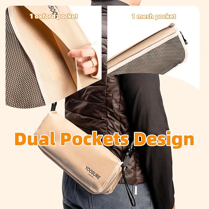 16" Extra Tall XL Portable Chair for Adults, Collapsible Purse Chair Heavy Duty Camp Seat with 3 Storage Pockets for Fishing Hiking Gardening, Lightweight Travel Purse Stool