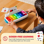 Chuckle & Roar Pop It! ABC & Spelling Keyboard - Multicolor - Smart Letter Guidance with Alphabet Learning Toys - Soft Silicone Keys for Toddler Sensory Toys - Compact Travel Play Kit for Toddlers 1-3
