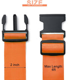 Luggage Straps for Suitcases 4 Pack, TSA Approved Travel Essentials, Luggage Strap for Travel Suitcase & Bag Closure and for Easy Identification, Travel Accessories for Safety & Convenience (Orange)