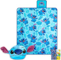 Disney Stitch Picnic Blanket and Pillow Set - Bundle Picnic Blanket, Pillow, Stickers, More | Lilo and Stitch Travel Accessories for Kids