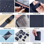 Packing Cubes for Travel - 8 Set Luggage Organizer Bags for Family, Mesh Breathable Packing Cubes for Suitcases Durable Travel Essentials Bags Set