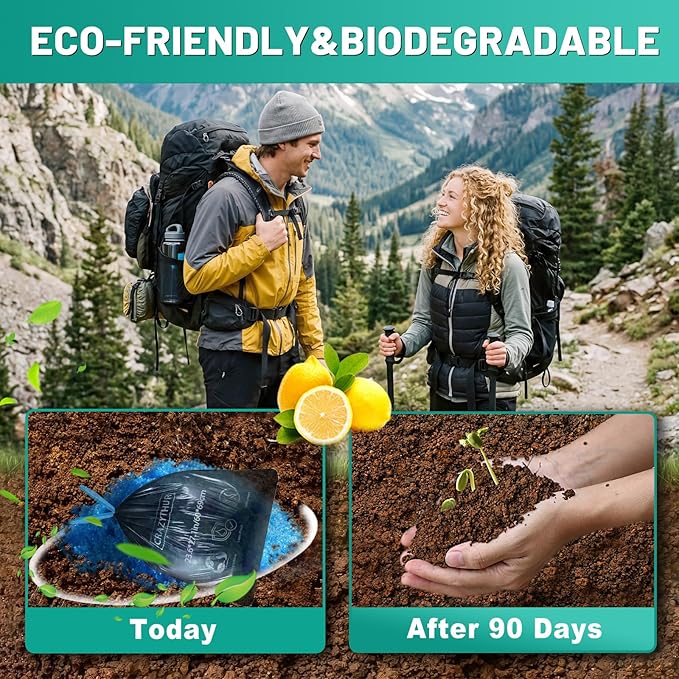 Portable Toilet Gel, Poo Powder for Portable Toilet, Camping Toilet Gel, Pee Powder, Portable Toilet Powder for Outdoor Camping and Hiking Toilet Gel Powder