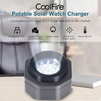 CoolFire (The Original) - USB-C UV Free Solar Watch Fast Charger for All Eco Solar Watches. Safe 24/7 Charging (No 8H Timer Needed). Reloj Hombre Solar Charger. Fits G-Shock, Citizen, Seiko, Garmin SV